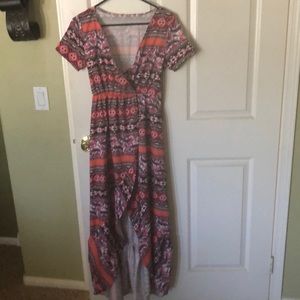 Boho Dress in Rose/Red